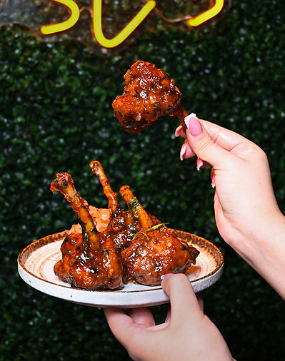 Father’s Day 2026 crispy chicken drumsticks served at Jade Eatery & Lounge, a modern Asian fusion restaurant in Queens and Long Island.