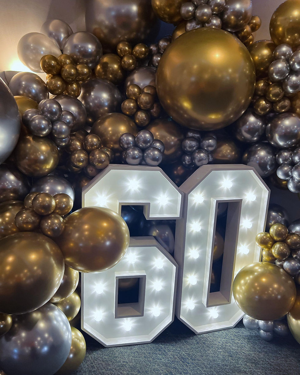 Claires 60th Bday Display