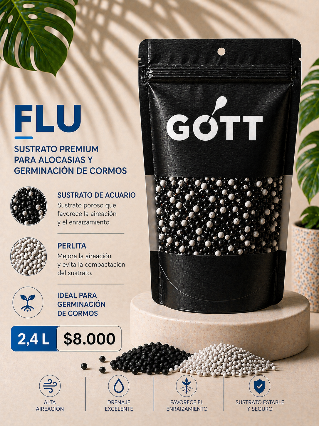 Sustrato Flu Gott - 2.4 lt