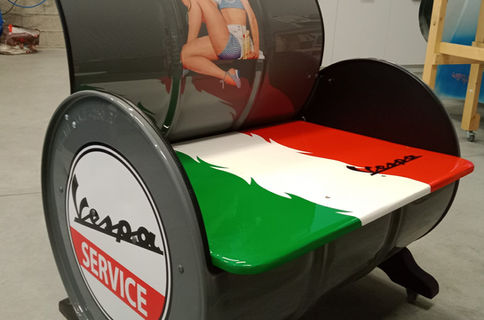 Customisation création custom bidon industriel table basse by Lodydipping à Thonon-les-bains