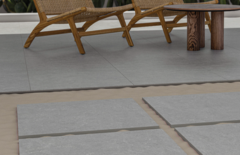 Carrelage extérieur pierre naturelle douce et minérale