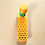 Thumbnail: Magnetic pineapple door stopper with removable pineapple topper made from yellow and green silk PLA