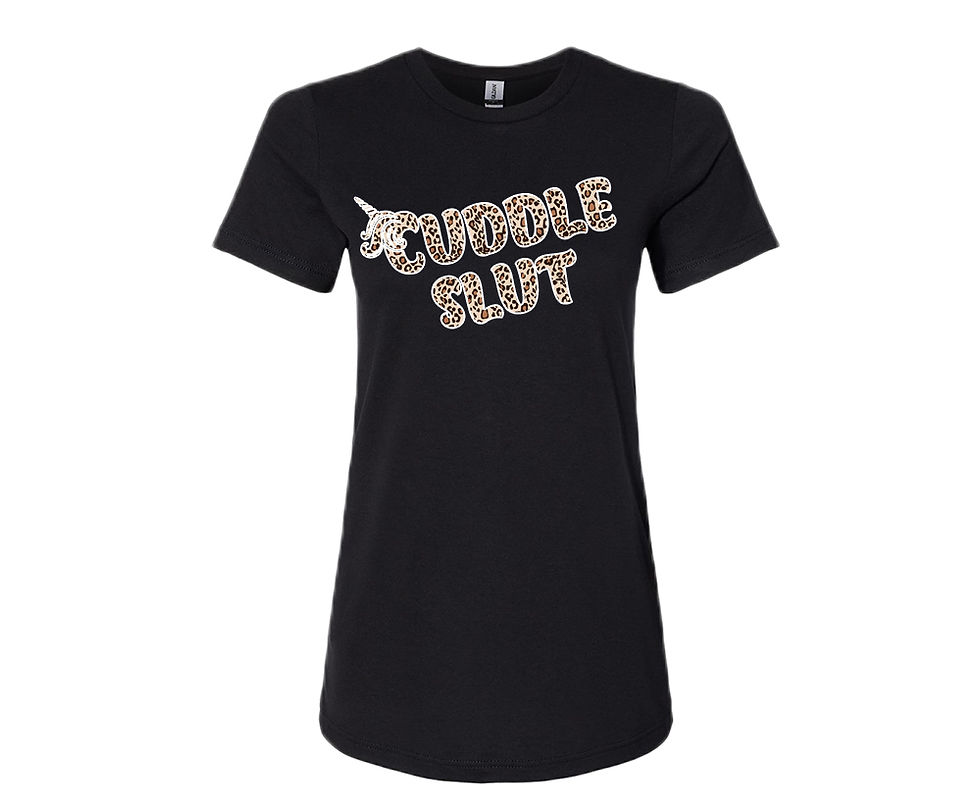 Cuddle Slut Black TShirt