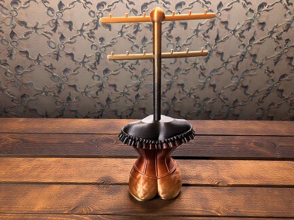 Thumbnail: 2 inch female figure jewelry holder for necklaces and rings