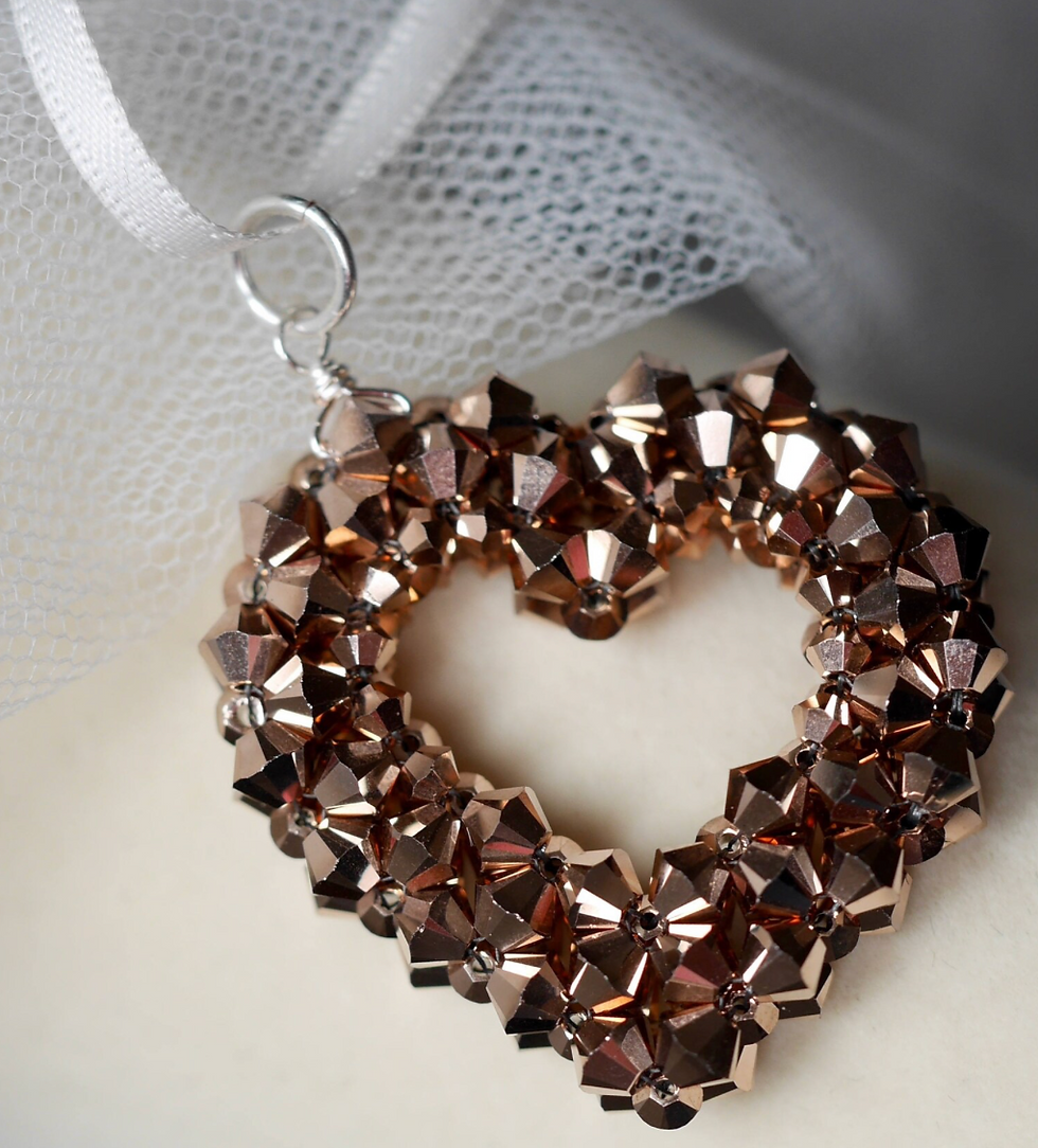 Thumbnail: Crystal Heart Charm: Handmade Valentine's Gift with Optional Personalization