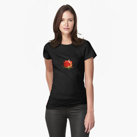 red rose bud womens_tshirt