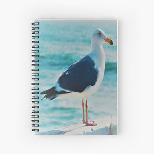Sea Gull bird spiral notebook