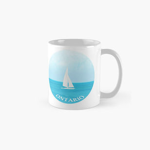 Ontario mug with sailboat mug