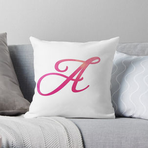 Monogram A throwpillow,