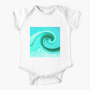 ocean wave on baby 1 pieace
