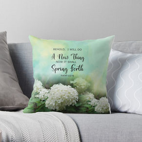 Behold I do a new thing throw pillow