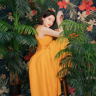 머스타드 원피스