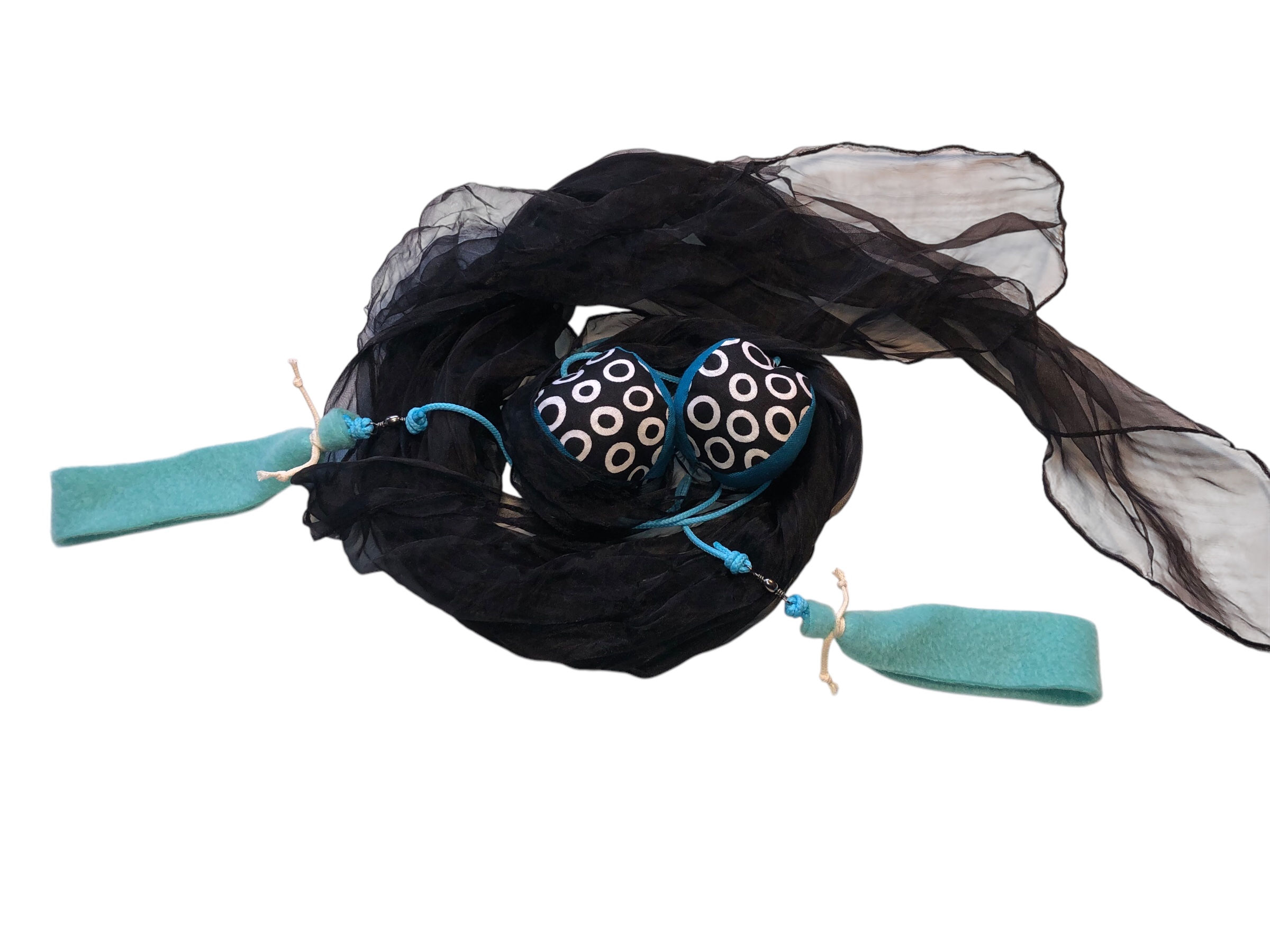 Bolas Longs FoulardS RoNBlanCs et foulardS NoirS