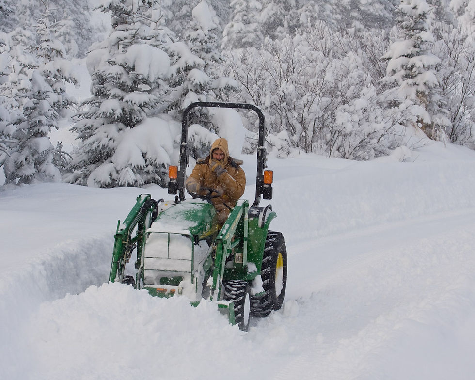 Plowing Snow in FritzCreek Alaska