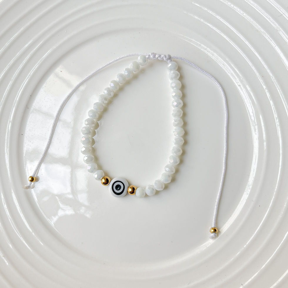 Miniatura: Pulsera ojo turco swarovski hilo 