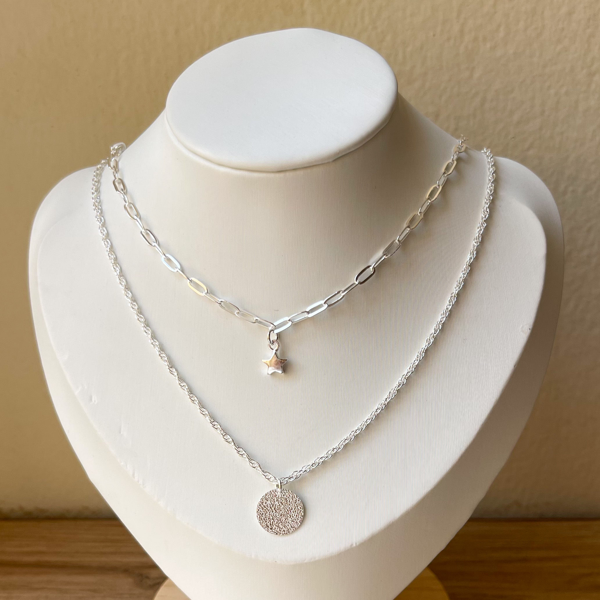 Collar doble Aurora de plata 