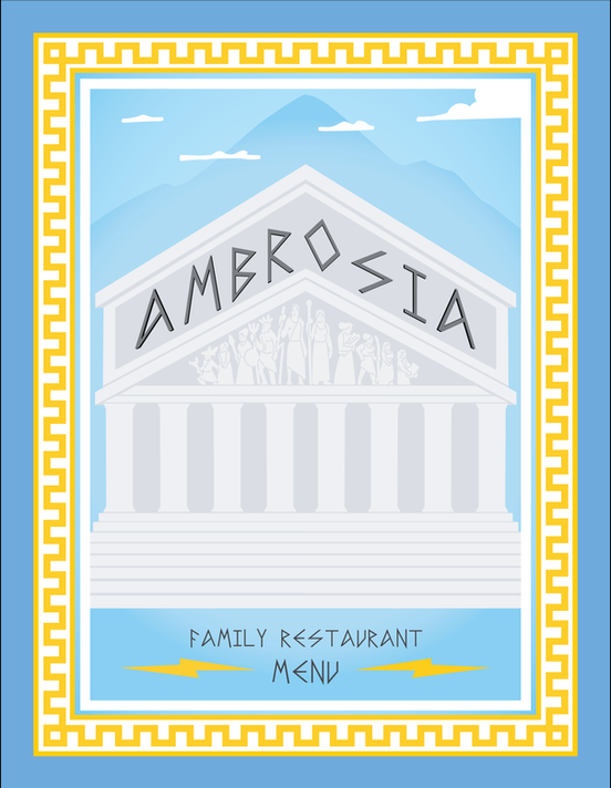Greek Menu Front Cover
