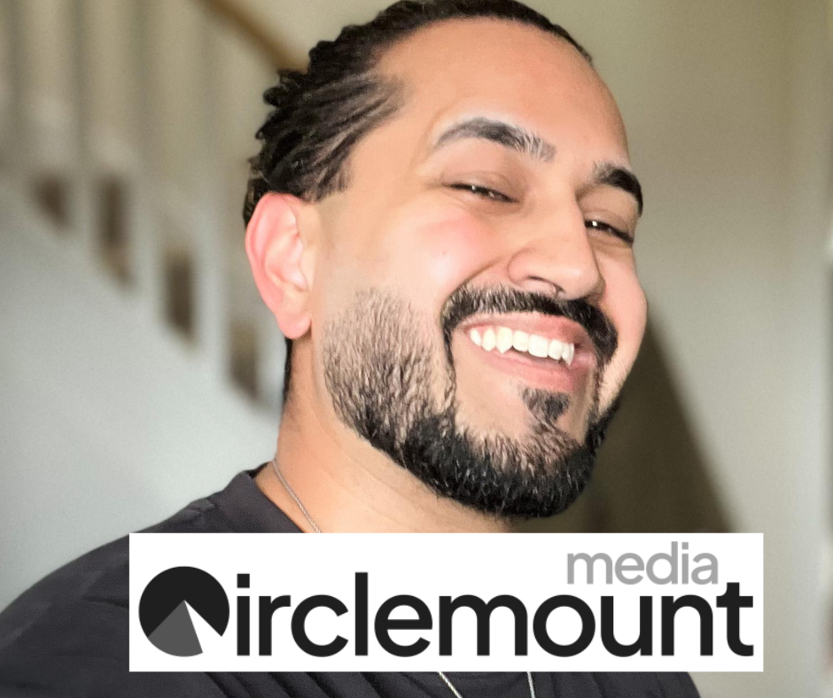 Marcus Ryatt, Founder of CircleMount Media, standing beside the CircleMount Media logo.