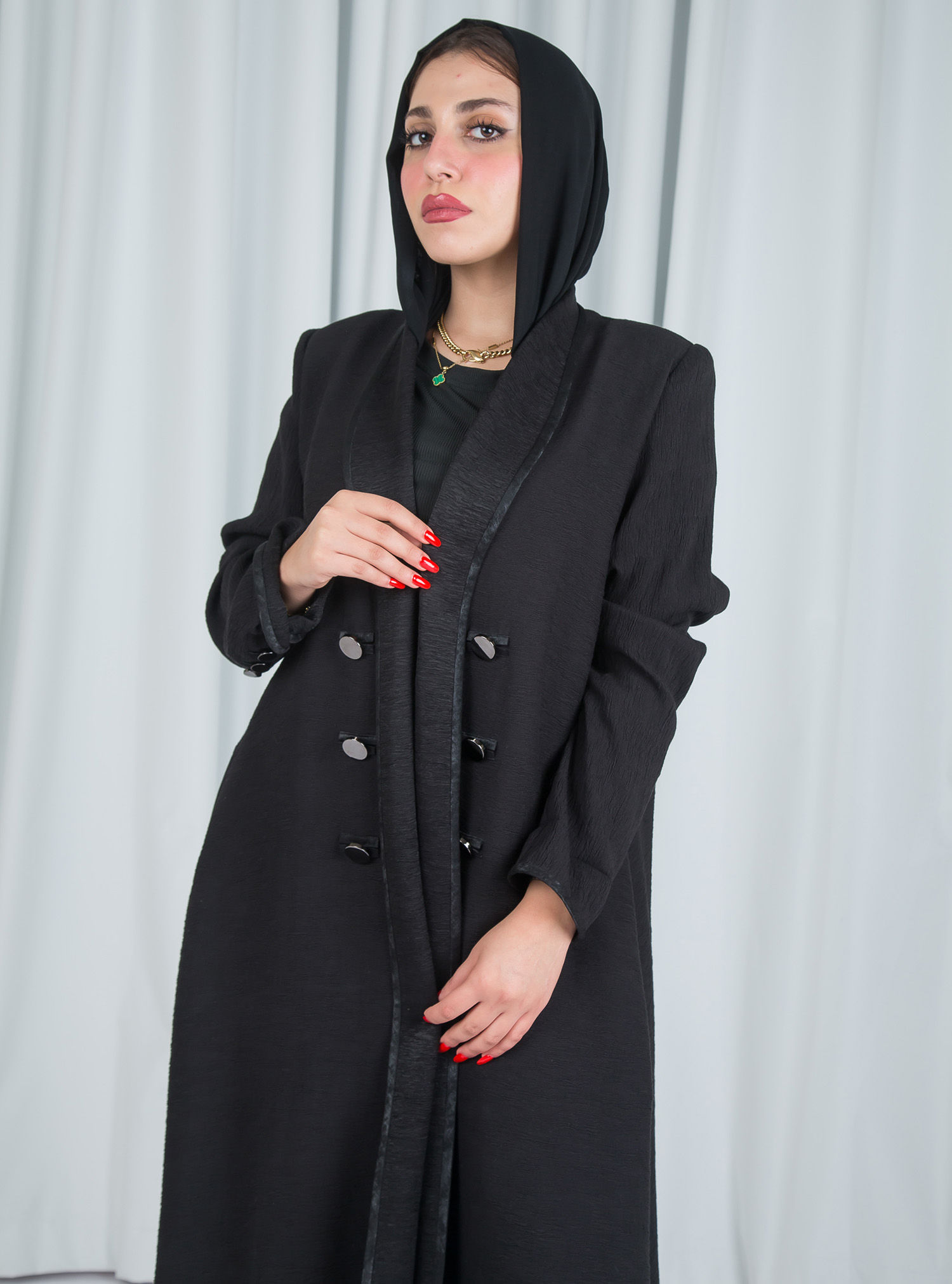 Legacy coat with links abaya and a matching headscarf