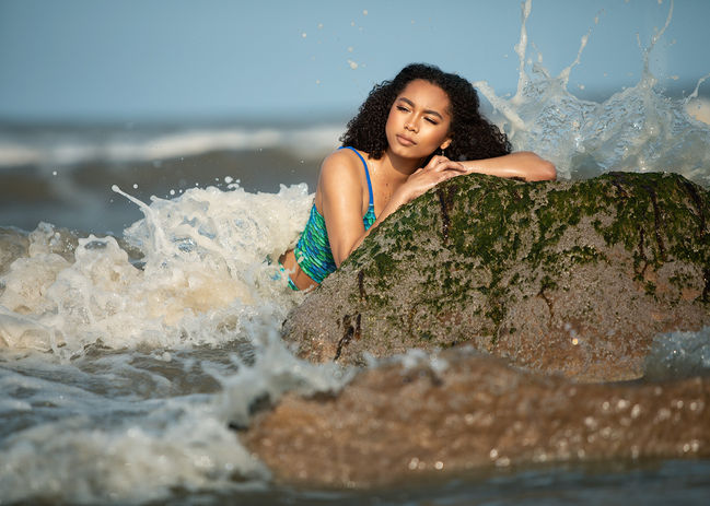 Girl in the sea