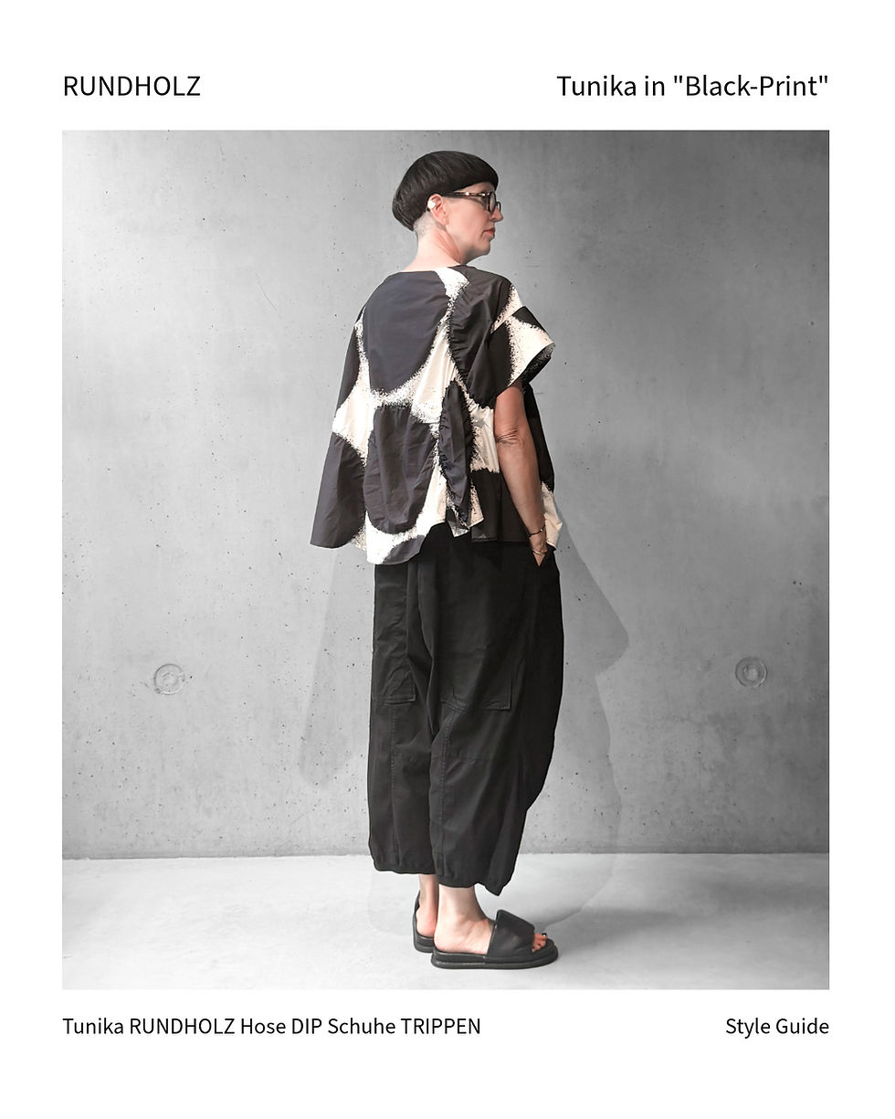 Miniaturbild: Tunika-Bluse in "Black-Print" mit Dots von RUNDHOLZ