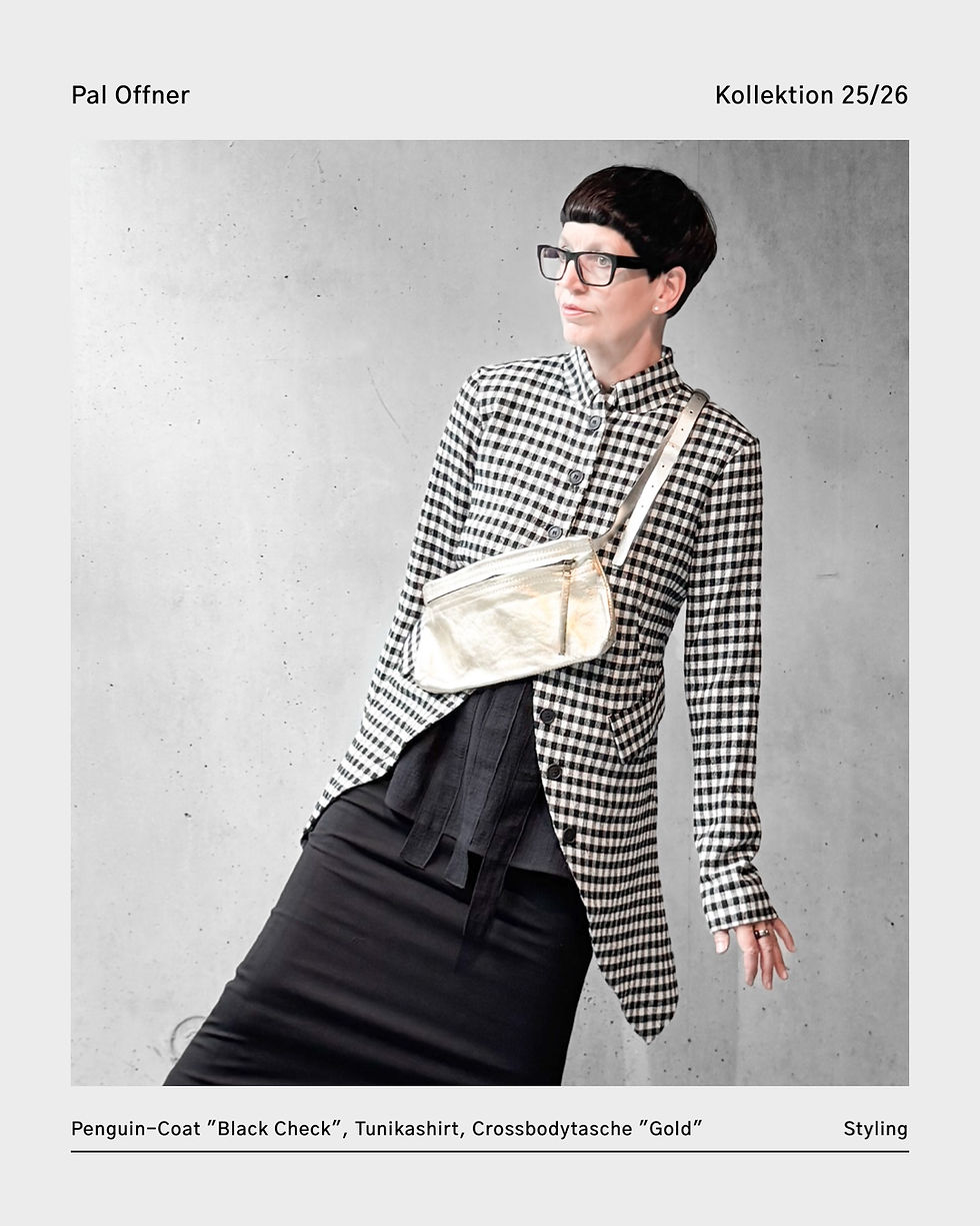 Penguin Coat mit Vichy Karo von Pal Offner aus der neuen Kollektion