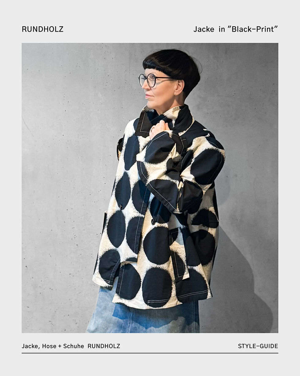 Miniaturbild: Jacke, Oversize in "Black-Print" mit Dots von RUNDHOLZ
