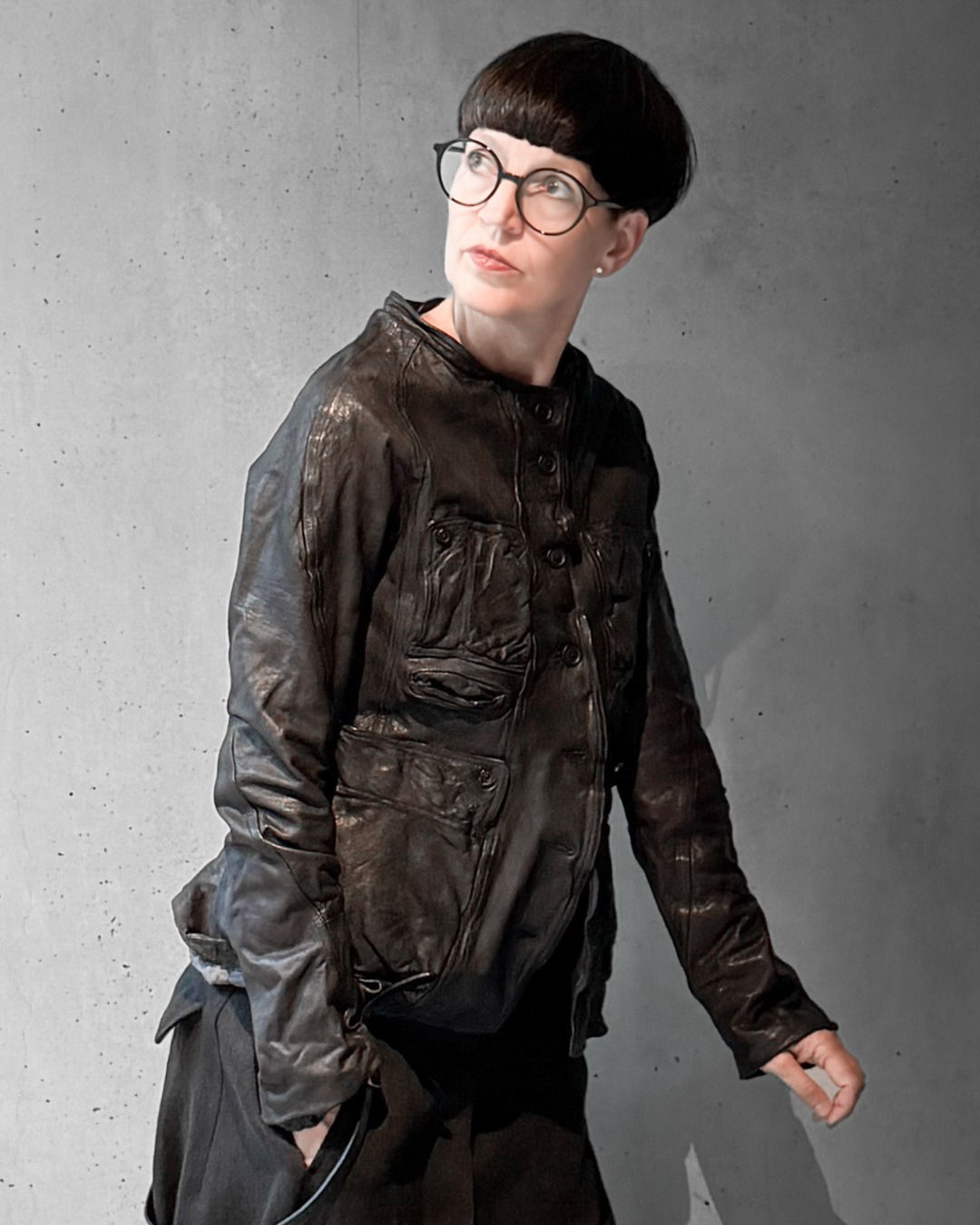 Lederjacke Schwarz-Cloud von RUNDHOLZ DIP