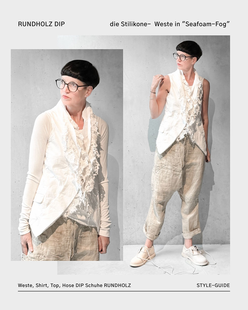 Stiltipp: Weste mit Spizen und Leinenhose von RUNDHOLZ DIP