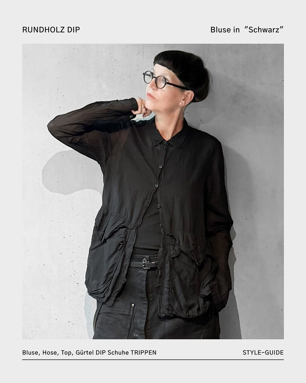 Miniaturbild: Jacken-Bluse in "Schwarz" mit Taschen von RUNDHOLZ DIP