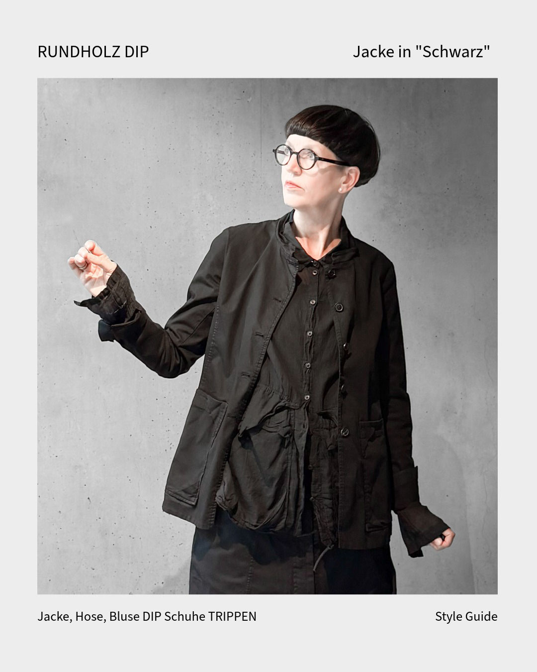 Jacke in "Schwarz" - 260er Serie - von RUNDHOLZ DIP