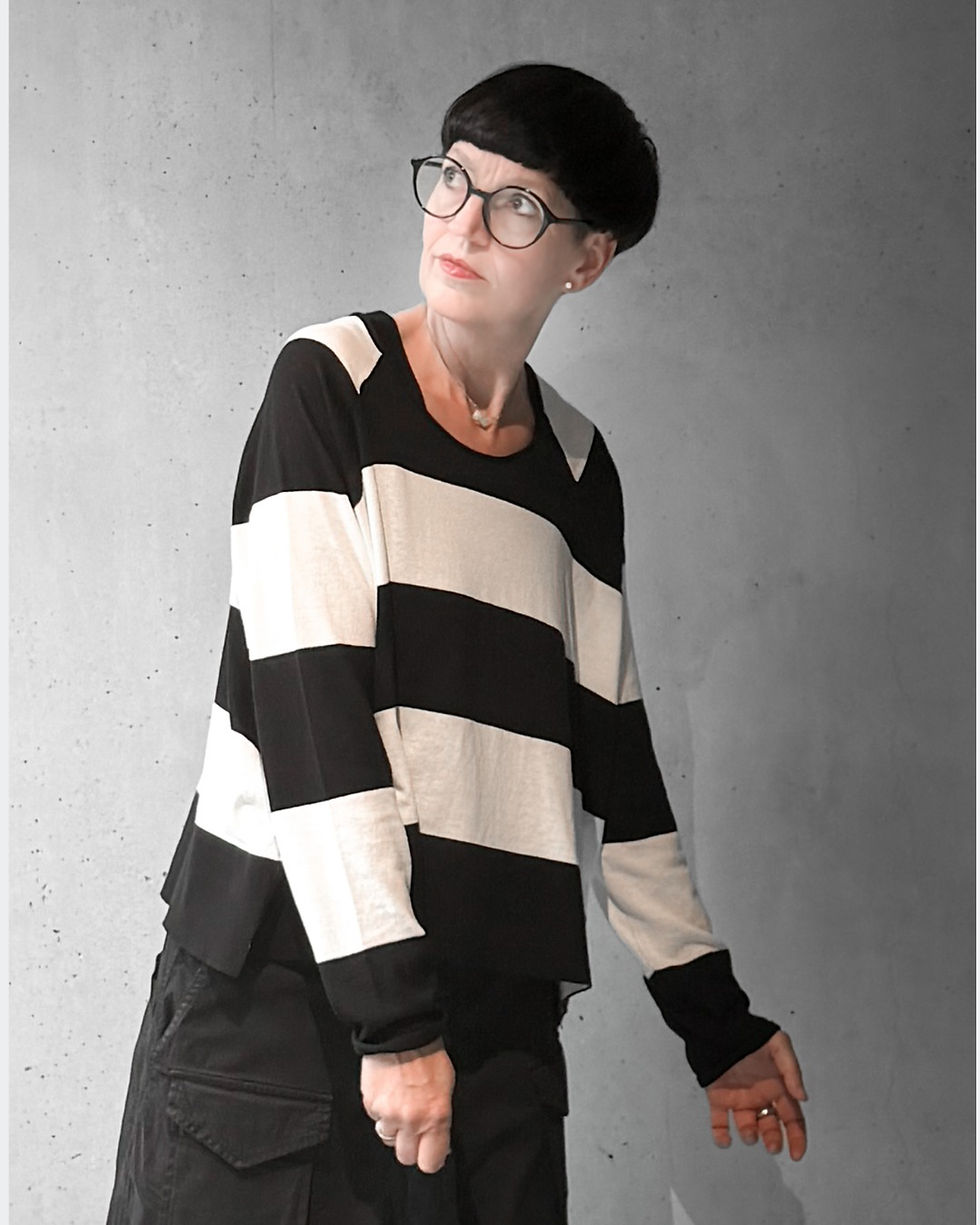 Miniaturbild: Pullover aus 100% Baumwollstrick in "Black & White" von  RUNDHOLZ BLACK LABEL