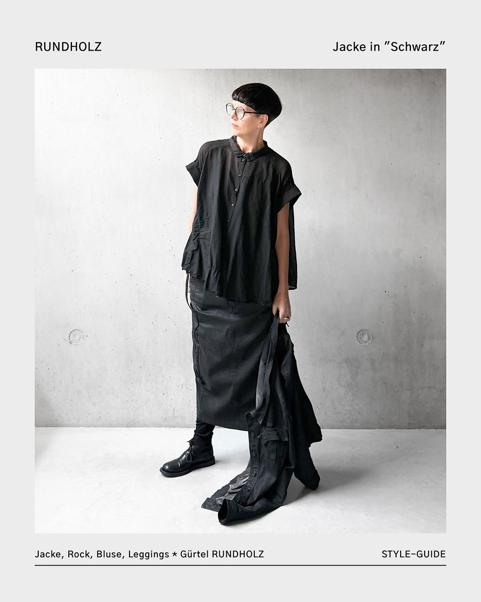 Miniaturbild: Coole Jeans-Jacke in "Black-Gloss" von RUNDHOLZ