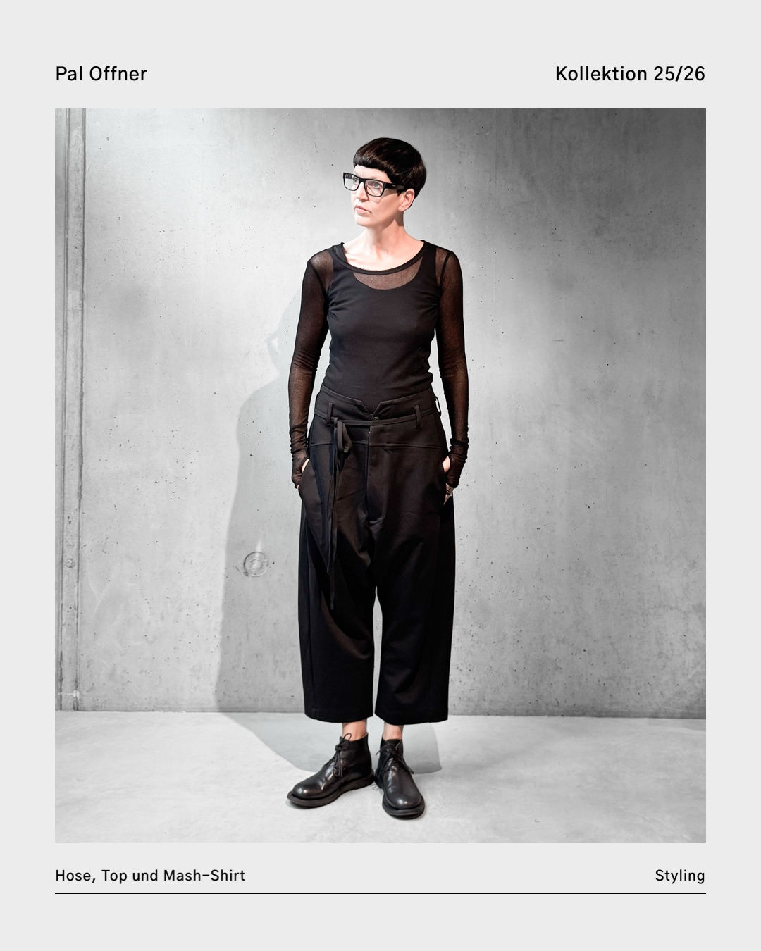 Sehr bequeme Hose mit Tiefschritt  in Schwarz von Pal Offner