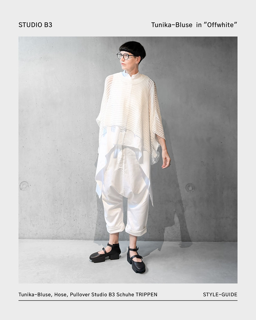 Miniaturbild: Ärmellose Tunika-Bluse in "Offwhite" von Studio B3