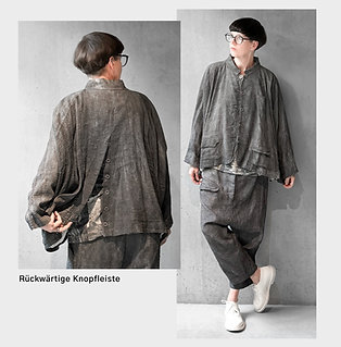 Oversize-Jacke in „Black-Fog (Anthrazit)" für deinen Lagenlook von RUNDHOLZ DIP