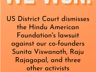 Hindus For Human Rights Wins Baseless Lawsuit by HAF