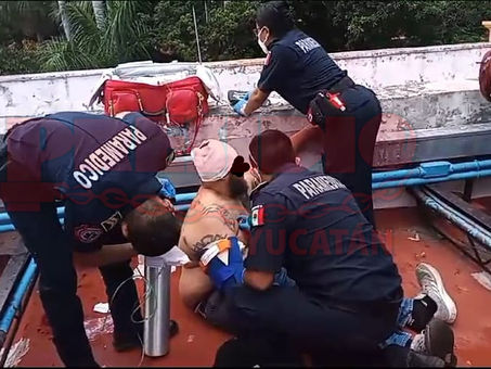 HERIDO TRAS EXPLOTAR UN COMPRESOR