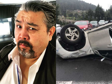Roberto Tello “El coreano” sufrió aparatoso accidente en carretera