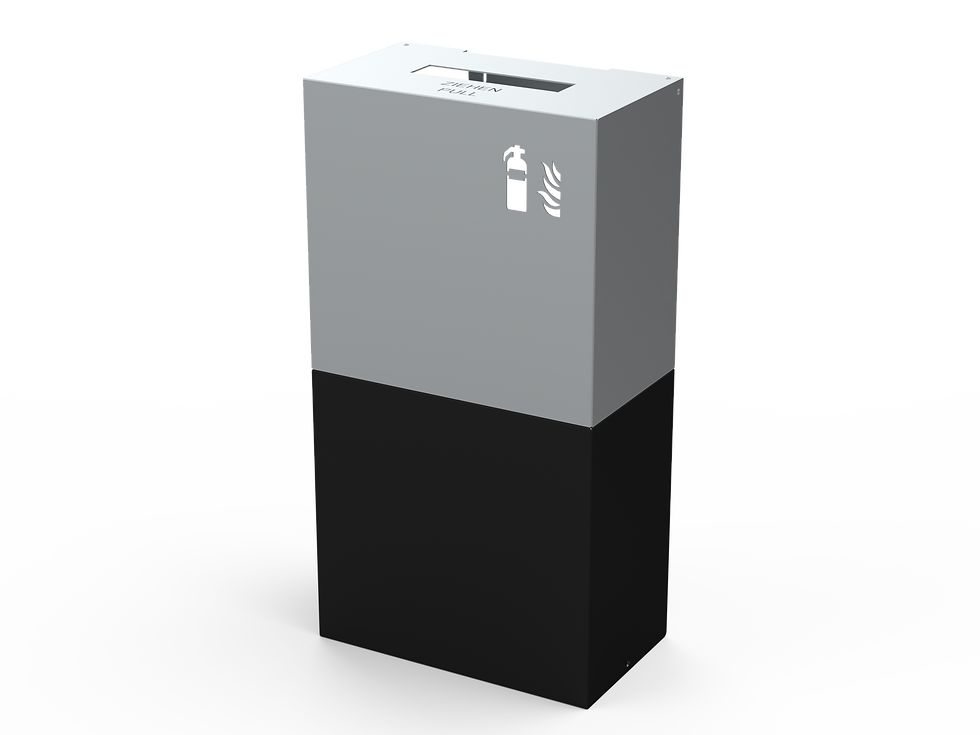 Feuerlöscher Abdeckung Vorderansicht