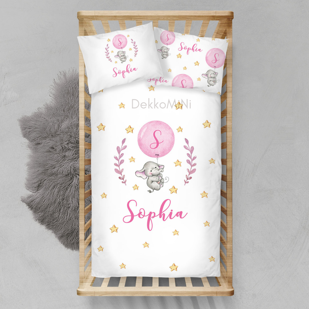 Organic Cotton Duvet Set - Elephant (Shipping Included)