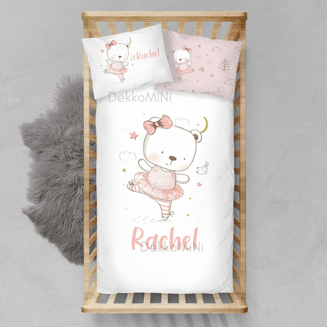 Set piumone in cotone biologico - Ballerina (spedizione inclusa)