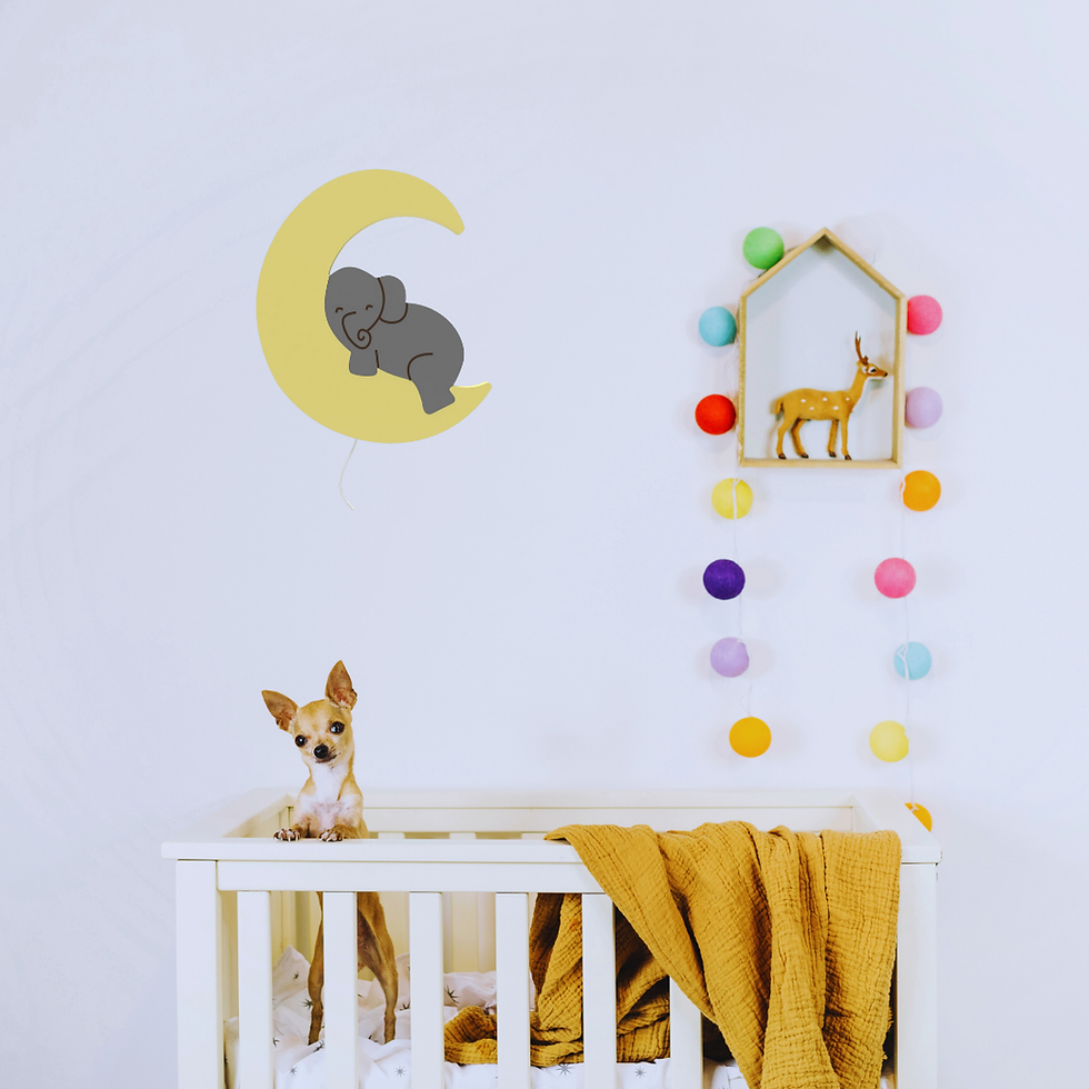 Miniatura: Elephant Over The Moon Wall Lamp (Shipping Included)