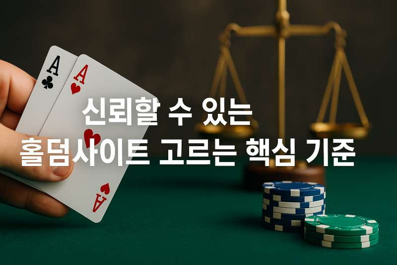 신뢰할 수 있는 홀덤사이트 고르는 핵심 기준