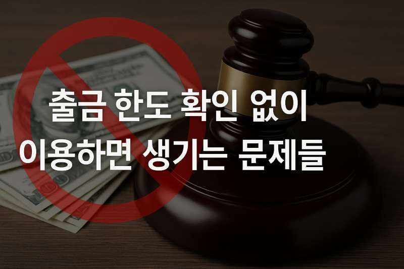 출금 한도 확인 없이 이용하면 생기는 문제들