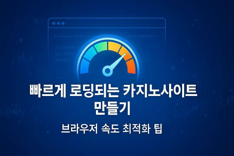 빠르게 로딩되는 카지노사이트 만들기 브라우저 속도 최적화 팁