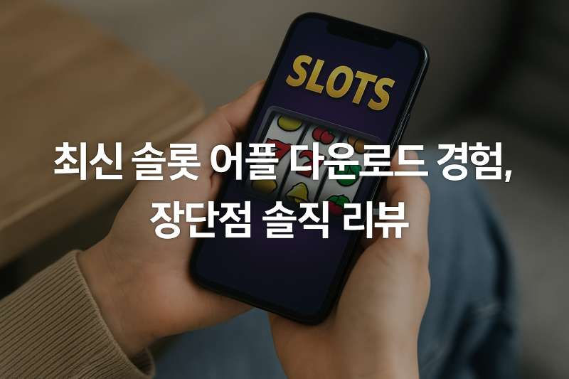 최신 슬롯 어플 다운로드 경험, 장단점 솔직 리뷰