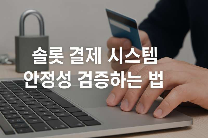 슬롯 결제 시스템 안정성 검증하는 법
