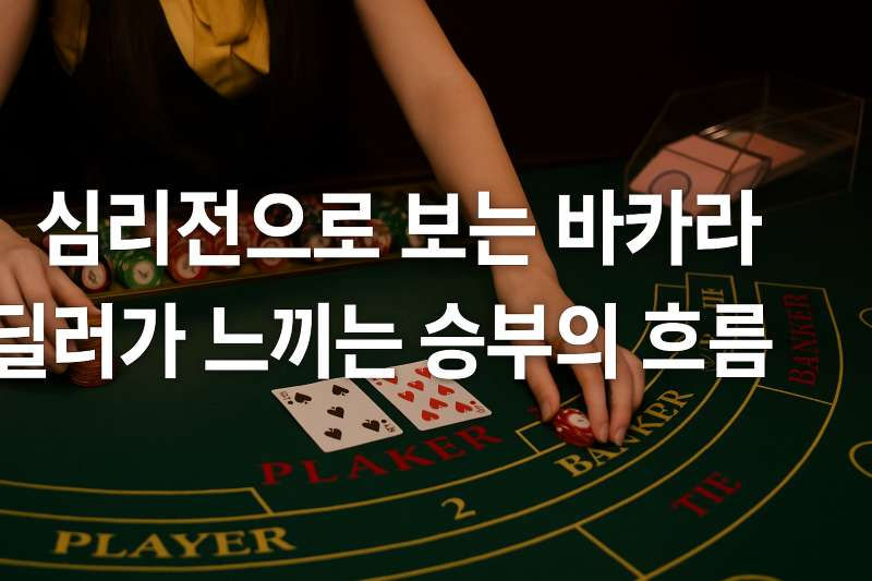 심리전으로 보는 바카라 – 딜러가 느끼는 승부의 흐름