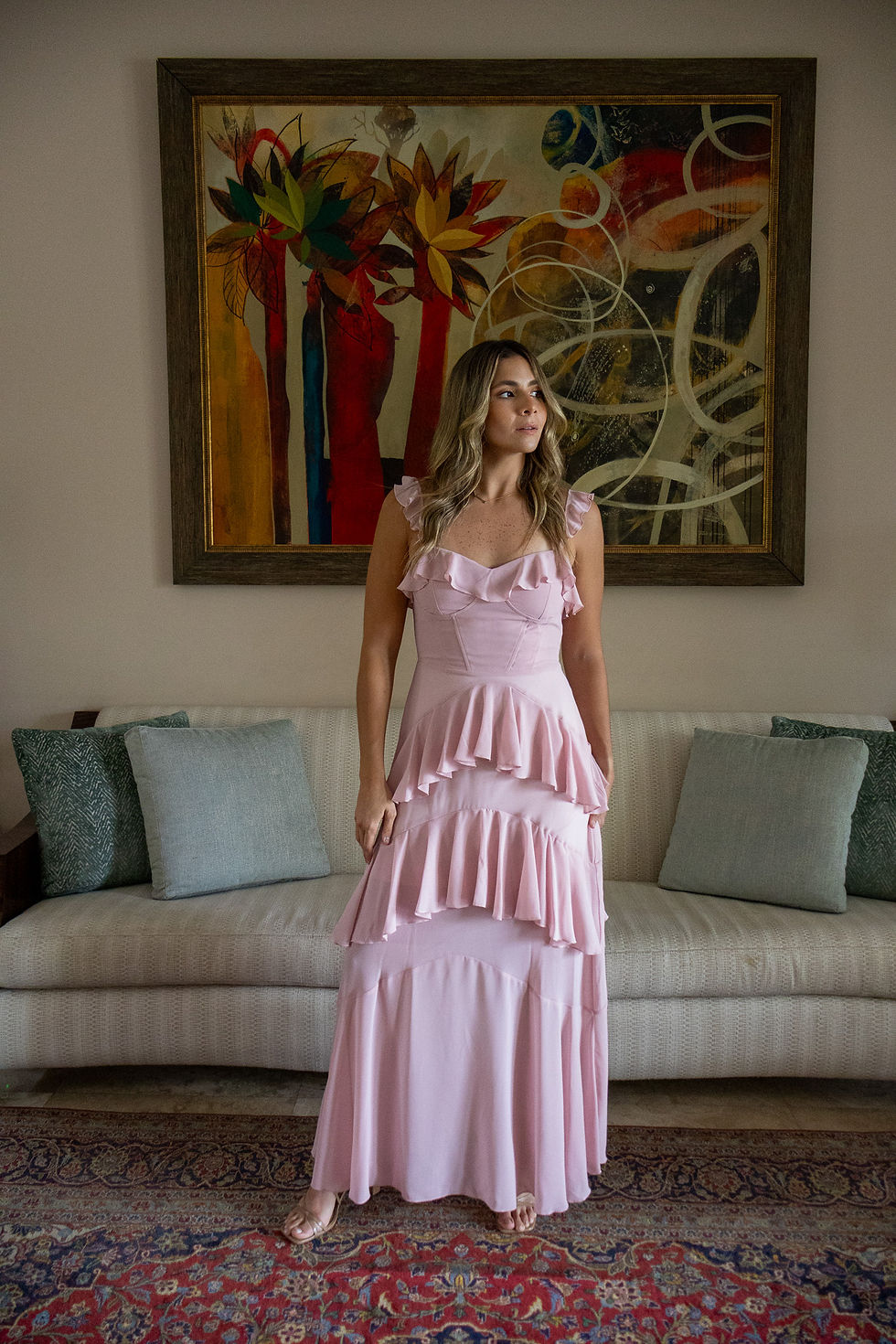 Miniatura: Light Rose Ruffle Dress